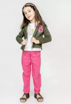 Толстовка Gulliver со стильными цветочными элементами, зеленый