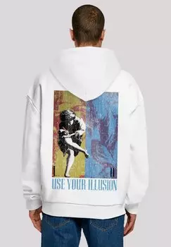 Толстовка GUNS N ROSES MUSIC DOUBLE ILLUSION - Hoodie F4NT4STIC, белый