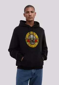 Толстовка GUNS 'N' ROSES VINTAGE LOGO ROCK MUSIC BAND - Hoodie F4NT4STIC, черный