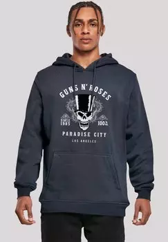 Толстовка GUNS 'N' ROSES WHISKEY LABEL ROCK BAND - Hoodie F4NT4STIC, темно-синий