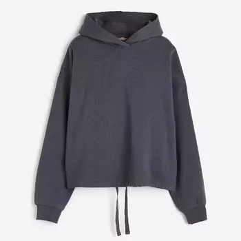 Толстовка H&M Drawstring Hem, темно-серый