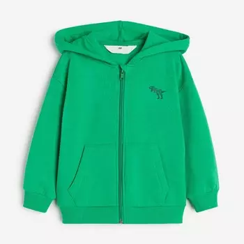 Толстовка H&M Kids Hooded Dinosaur, зеленый