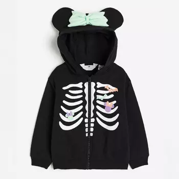 Толстовка H&M Kids Printed Minnie Mouse, черный