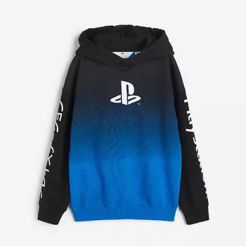 Толстовка H&M Motif PlayStation, черный/синий