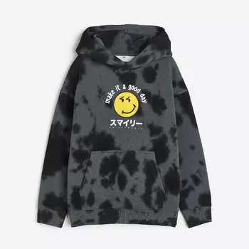 Толстовка H&M Motif SmileyWorld, темно-серый