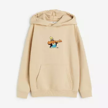 Толстовка H&M Motif The Simpsons, бежевый