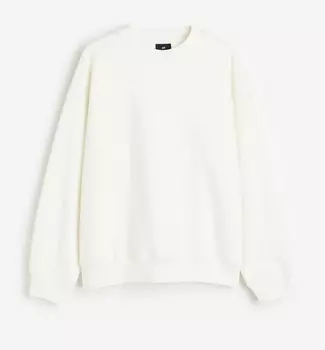 Толстовка H&M Oversized Fit Cotton, белый