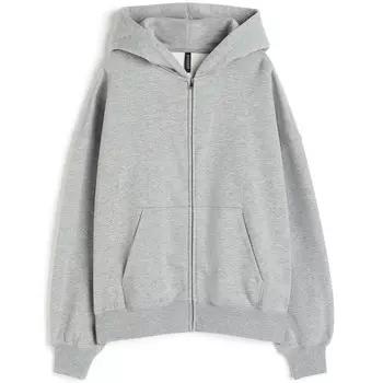 Толстовка H&M Oversized Hooded, светло-серый