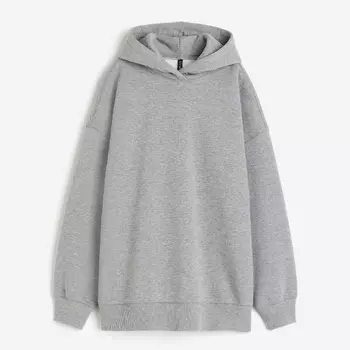 Толстовка H&M Oversized, серый