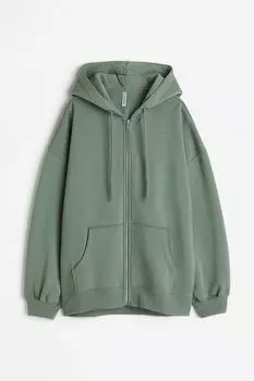 Толстовка H&M Oversized, светло-зеленый