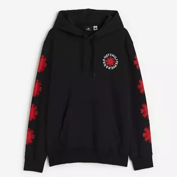 Толстовка H&M Regular Fit Red Hot Chili Peppers, черный