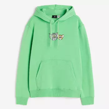 Толстовка H&M Regular Fit Tom and Jerry, светло-зеленый