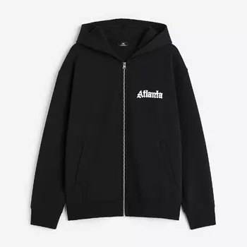 Толстовка H&M Relaxed Fit Atlanta, черный