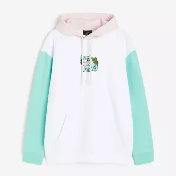 Толстовка H&M Relaxed Fit Pokmon, белый