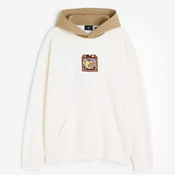 Толстовка H&M Relaxed Fit Printed MTV, кремовый