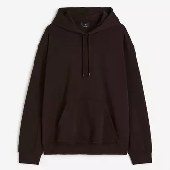 Толстовка H&M Relaxed Fit, темно-коричневый