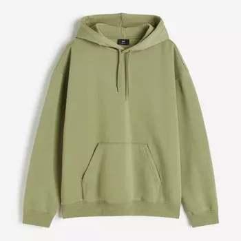 Толстовка H&M Relaxed Fit, зеленый