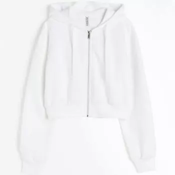 Толстовка H&M Short Hooded, белый