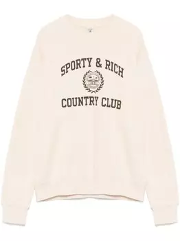 Толстовка H&W Crest Sporty & Rich, нейтральный цвет