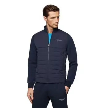 Толстовка Hackett Am Quilted Hybrid Full Zip, синий
