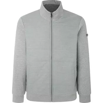 Толстовка Hackett Marl Wvn Quilt Full Zip, серый