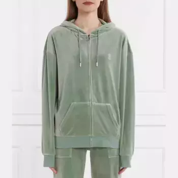 Толстовка Halan оверсайз на молнии, стандартного кроя Juicy Couture, зеленый