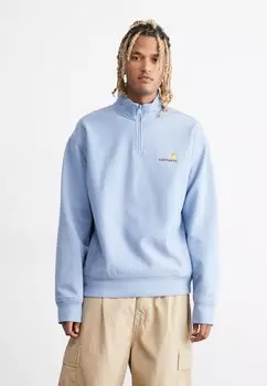 Толстовка HALF ZIP AMERICAN SCRIPT Carhartt WIP, цвет frosted blue