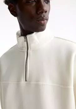 Толстовка HALF ZIP PULL&BEAR, белый