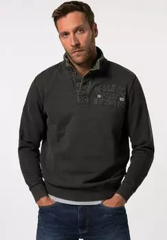 Толстовка HALF-ZIP VINTAGE LOOK BADGE UP TO JP1880, серый