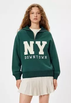 Толстовка HALF ZIPPER Koton, зеленый
