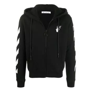 Толстовка hands arrow hooded coat men's black Off-White, черный