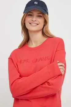 Толстовка Hanna из хлопка Pepe Jeans, красный