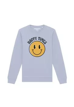 Толстовка HAPPY TIMES SMILEY EMOJI watapparel, светло-голубой