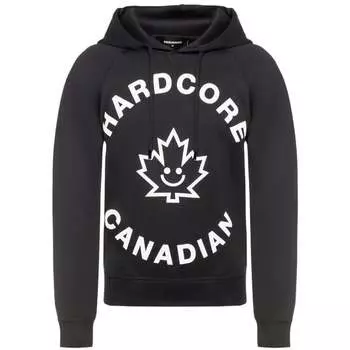 Толстовка Hardcore с логотипом в виде канадского кленового листа Dsquared2, черный