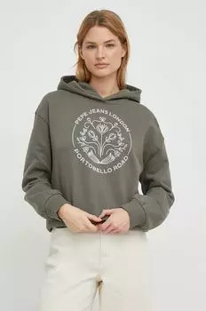 Толстовка HARIA из хлопка Pepe Jeans, зеленый