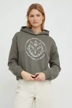 Толстовка HARIA из хлопка Pepe Jeans, зеленый
