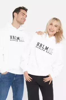 Толстовка Harlem Soul с капюшоном, хлопок, белый