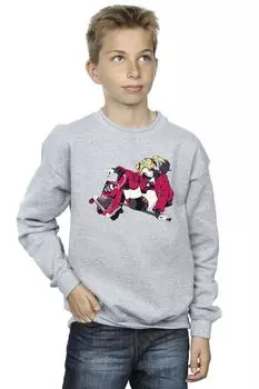 Толстовка Harley Quinn на роликах DC Comics, серый