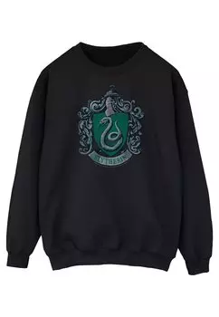 Толстовка Harry Potter Slytherin Distressed Crest ABSOLUTE CULT, черный