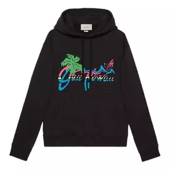 Толстовка hawaii rainbow print for men black Gucci, черный