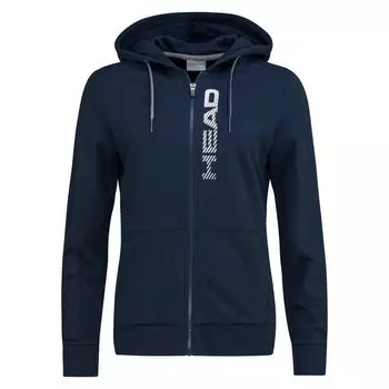 Толстовка Head Club Greta Full Zip на молнии с логотипом бренда, синий