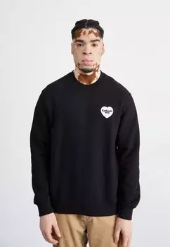Толстовка HEART BANDANA Carhartt WIP, цвет black/white stone washed