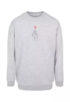 Толстовка HEART CREWNECK Merchcode, серый