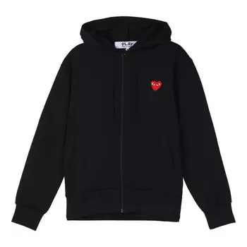 Толстовка heart hooded sweatshirt 'black' Comme Des Garcons Play, черный