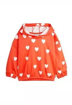 Толстовка Hearts Hoodie Unisex Mini Rodini, красный