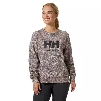 Толстовка Helly Hansen Logo Crew Graphic 2, коричневый