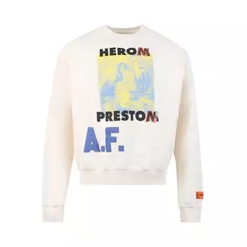 Толстовка Heron Preston Authorized OS Heron Crewneck 'Off White', белый