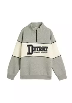 Толстовка HIGH NECK HALF ZIPPER COLOR BLOCK BRUSHED INTERIOR Koton, цвет white