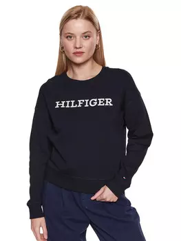 Толстовка hilfiger felpa con ricamo monotipo Tommy, синий
