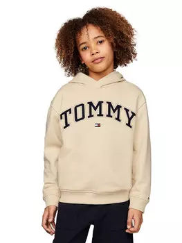 Толстовка hilfiger felpa varsity per ragazzi Tommy, бежевый
